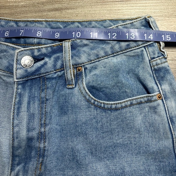 PacSun High Waisted Mom Jeans | Patchwork Light & Dark Wash Jeans Size 26 - Picture 9 of 10